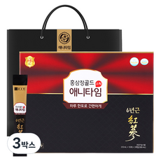 종근당 홍삼정 애니타임 골드 + 쇼핑백, 300ml, 3박스