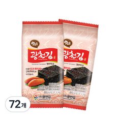 광천김 밥도둑 명란 도시락김, 4g, 72개