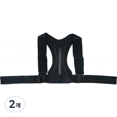 심플라인 허리 바른자세 어깨밴드 블랙 S, 2개