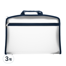 에코청운 BS 지퍼화일 A4 5cm, 청색, 3개 3개, 청색