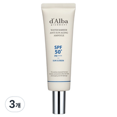 달바 워터 베리어 안티 선 에이징 앰플 SPF50+ PA++++, 50ml, 3개