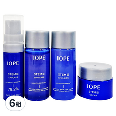 IOPE 艾諾碧 極萃新生旅行四件組 化妝水15ml + 乳液15ml + 安瓶精華5ml + 乳霜5ml 6組