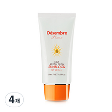 데쌍브르 EGF 워터 드롭 선블록 SPF40 PA++, 50ml, 4개