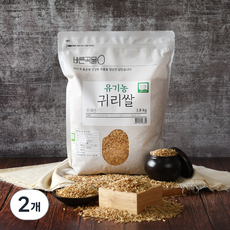 바른곡물 국내산 유기농 귀리 쌀, 1.8kg, 2개