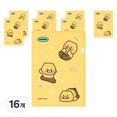KAKAO FRIENDS Chunsik L型資料夾, 16個, 黃色