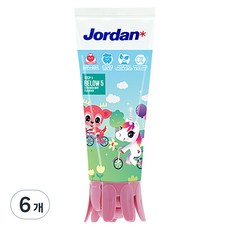 조르단 어린이치약 스텝1단계 랜덤 발송, 75g, 6개