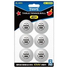 SUCCESS 成功 一星桌球,白色,6顆,1組,40mm標準練習用