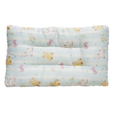 100%萊賽爾涼感水洗枕, 同款枕心 30*50CM, 藍條領結熊, 30x50cm±2cm