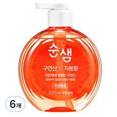 순샘 구연산 자몽 주방세제, 500ml, 6개