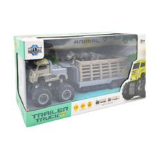 love color 樂彩森林 恐龍運送拖車, 1:43比例 4x4 慣性功能 玩具車, 1:43, 1盒