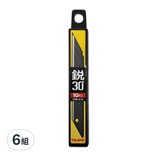 TaJIma 田島 30度角美工刀片 CBE-K10 10片, 6組