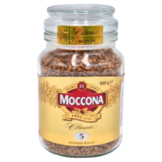 MOCCONA 摩可納 5號黑咖啡, 經典玻璃小摩瓶, -50℃冷凍乾燥技術, 熱泡冷沖皆宜, 100g, 1罐