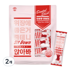앉아바 덴탈껌 강아지 간식 20p, 위장건강, 2개