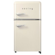 쿠잉전자 레트로 미니 80L 2도어 냉장고, REF-D85C