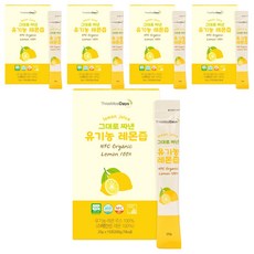 트리밀데이즈 그대로 짜낸 유기농 레몬즙 15p, 300g, 5개