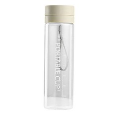 簡約隨行水壺, 800ml, 帶茶葉過濾器，帶便捷提手, 透明灰, 2個