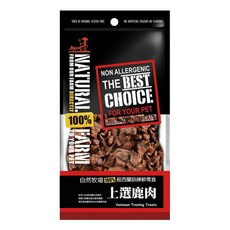 NATURAL FARM 自然牧場 上選鹿肉 寵物肉片軟零食, 100%紐西蘭, 無穀, 無人工色素香料, 1包, 70g