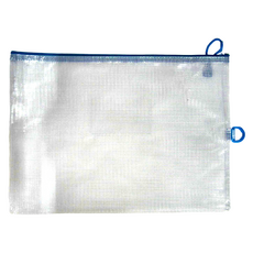 SEASON Paper&Gift 四季紙品禮品 A4防水拉鍊袋 加袋, 透明設計, 輕巧易攜帶, 藍色, 1個