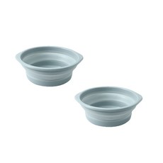 MAME粉彩折疊盆藍色JT3126, 2個