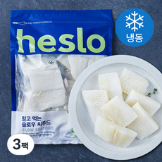 해슬로 가시없는 어린이 순살가자미 (냉동), 400g, 3팩