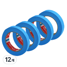 iQIHAN 칼라 마스킹 테이프 파랑 15 mm x 20 m, 12개
