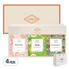 라돌체비타 프리미엄 허브차 3종 선물세트 + 쇼핑백, 히비스커스 1.2g x 6p + 페퍼민트 1.2g x 6p + 레몬밤 1.2g x 6p, 4세트