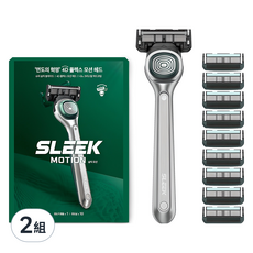 SLEEK Motion 刮鬍刀組, 剃須刀 + 剃須刀刀片 10p, 2組