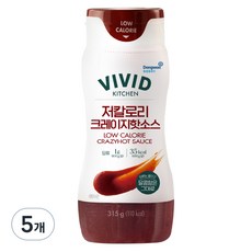 비비드키친 저칼로리 크레이지핫소스, 315g, 5개