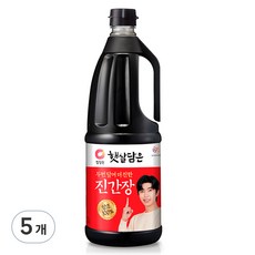 청정원 두번달여 더진한 진간장, 1.7L, 5개