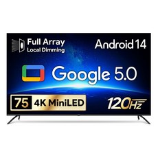 더함 4K UHD QLED MiniLED DLG 120Hz 로컬디밍 돌비 AI 구글 5.0 스마트 TV 방문설치, UA751MINILED Google5.0 120Hz 2025C, 벽걸이형, 191cm(75인치)
