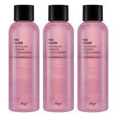 THE FACE SHOP 菲詩小舖 fmgt pro 沙龍指甲卸妝液 01 草莓, 500ml, 3個