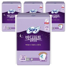 SOFY 蘇菲 Body Fit服貼蝶翼型夜用衛生棉, 超長夜用型(42cm), 20入, 4包