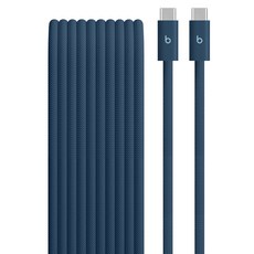 Apple Beats C타입 to C타입 브레이드 케이블 240W, 3m, 니트로 네이비, 1개