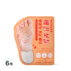 토니모리 원더 매끈 보들 발꿈치 보습 패치, 2개입, 6개