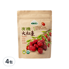 統一生機 有機大紅棗, 300g, 4包
