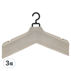 KEYWAY 聯府 鐵線衣架升級套 425 x 119 x 38mm, 米, 3組