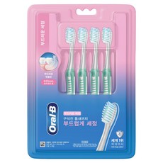 오랄비 고탄력 초미세모 잇몸케어 칫솔 랜덤색상, 4개입, 1개