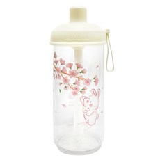 LocknLock 樂扣樂扣 嚼對搖搖吸管杯, 樱花兔白, 700ml, 1個