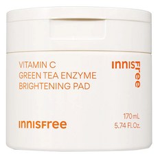 INNISFREE 維他命C亮白化妝棉片, 含有維生素C淨亮精華, 改善暗沉, 均勻膚色, 讓肌膚煥發光彩, 60片, 1罐