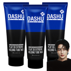 DASHU Play 3D極致保持管裝髮蠟, 200ml, 3條