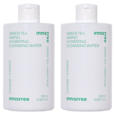 이니스프리 New 그린티 아미노 수분 클렌징 워터, 2개, 320ml