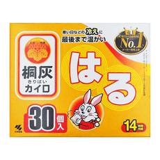 KOBAYASHI 小林製藥 桐灰 小白兔 貼式暖暖包 Set, 持久溫暖，持續發熱可達14小時，最高溫度63℃，平均溫度53℃, 1盒