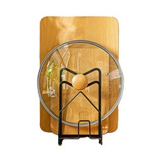品屋 納川 鍋蓋砧板架, 黑色, 1個