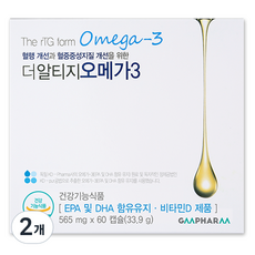 지엠팜 더 알티지 오메가3 60p, 60캡슐, 34g, 2개