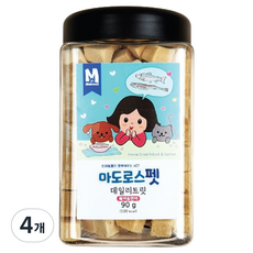 마도로스펫 강아지 데일리트릿 북어 & 연어, 혼합맛(북어/연어), 90g, 4개 - 마도로스펫북어트릿