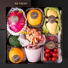 올프레쉬 프리미엄 과일 & 꽃 선물세트 1호, 1.88kg,