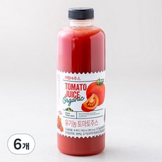 아침에주스 유기가공식품인증 토마토주스, 900ml, 6개