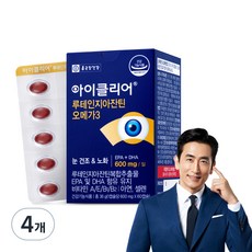 아이클리어 루테인 지아잔틴 오메가3 36g, 60정, 4개