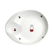 kanesho 金正陶器 離乳專用瓷器餐盤, 陶瓷餐盤 180x152x35mm 日本產, 180 x 152 x 35mm, MIFFY, 1個