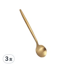 邸家本舖 304不鏽鋼歐風純色餐具, 土豪金色精緻茶勺/主餐叉, 土豪金色, 3支